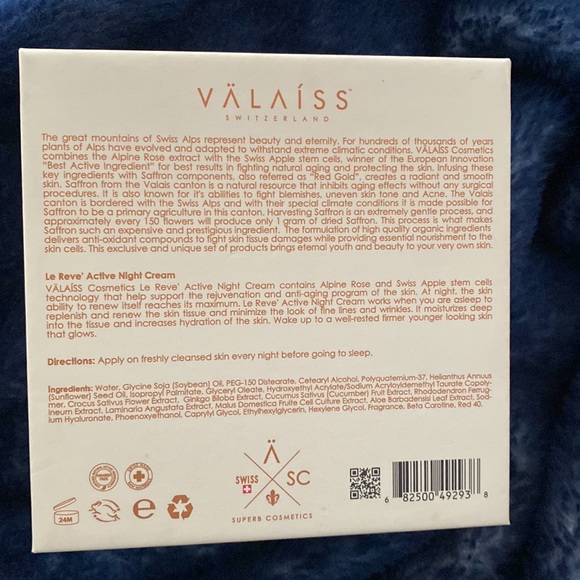 VALAISS Switzerland Le Reve’ Active Night Cream aging wrinkles 50g 1.7 0z - Picture 5 of 10